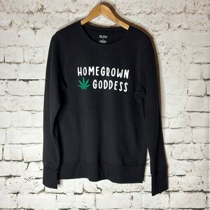 Women’s black leaf sweatshirt L